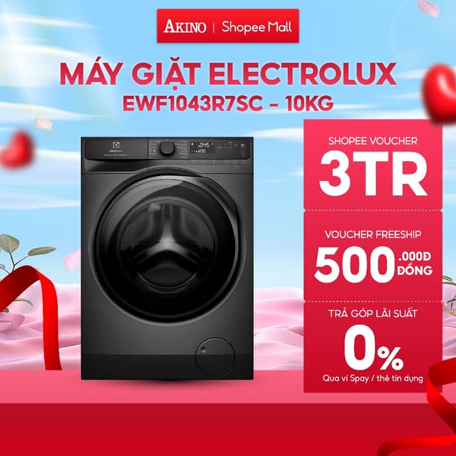Máy giặt Lồng Ngang Electrolux UltimateCare 700 Inverter 10 kg EWF1043R7SC - Hàng chính hãng - Ảnh 10