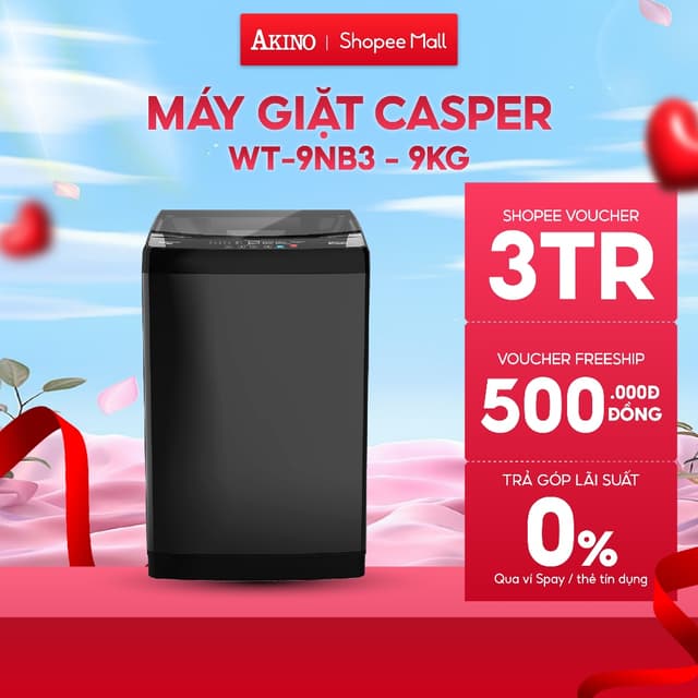 Máy giặt Lồng Đứng Casper 9 kg WT-9NB3 - Hàng Chính Hãng - Ảnh 5
