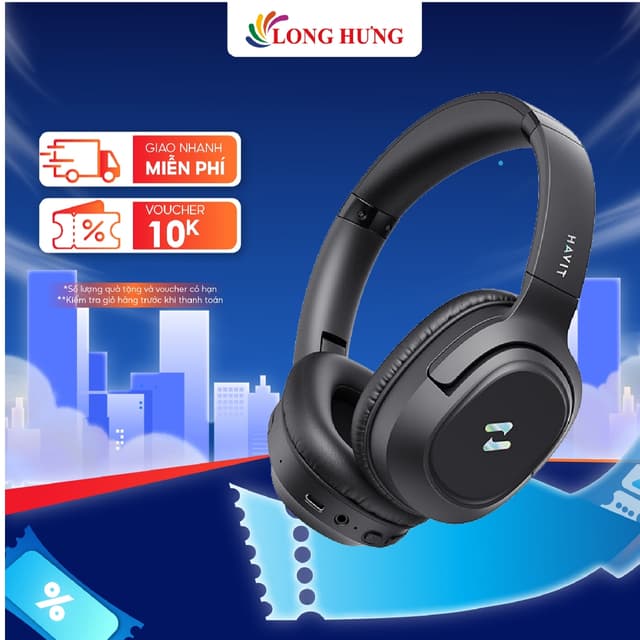 Tai nghe chụp tai Bluetooth Havit LIFE 02H H612BT Pro - Hàng chính hãng - Ảnh 3