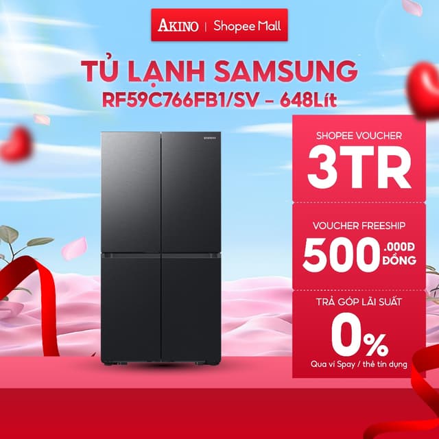 Tủ lạnh Samsung Inverter 648 lít Multi Door RF59C766FB1/SV - Hàng Chính Hãng - Ảnh 6