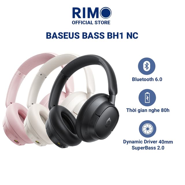 Tai nghe chụp tai Baseus Bass BH1 NC Bluetooth 6.0, chống ồn ANC, LDAC, Hi-Res Audio, SuperBass 2.0 - Ảnh 11