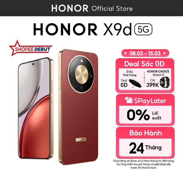 [ƯU ĐÃI ĐỘC QUYỀN] Điện Thoại Honor X9d 5G 8GB/12GB + 256GB/512GB | Pin 8300mAh | Camera AI OIS 108 MP| BH 24 Tháng - Ảnh 10