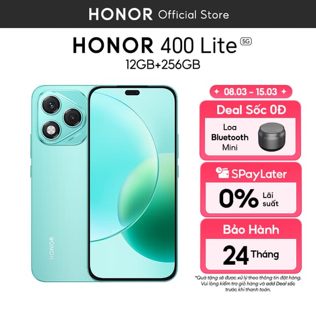 Điện Thoại Honor 400 Lite 5G | Camera 108MP | Pin 5230mAh | RAM 12GB | Bộ nhớ 256GB | BH 24 Tháng - Ảnh 4