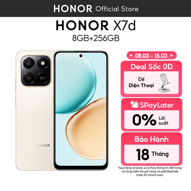 Điện Thoại HONOR X7d 8GB+256GB | Pin 6500mAh | Camera 108MP | Bảo hành 18 Tháng - Ảnh 7