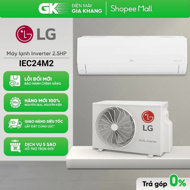 [Shopee - Lắp đặt 0Đ HN HCM] IEC24M2 / IFC24M1 / IDH24M1 - Điều Hòa LG Inverter 2.5 HP - Ảnh 10