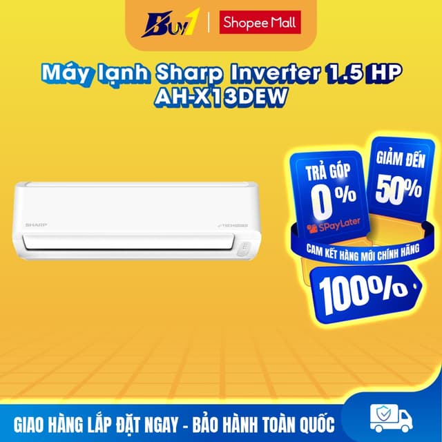 AH-X13DEW - Máy lạnh Sharp Inverter 1.5 HP AH-X13DEW - Hàng chính hãng - Ảnh 12
