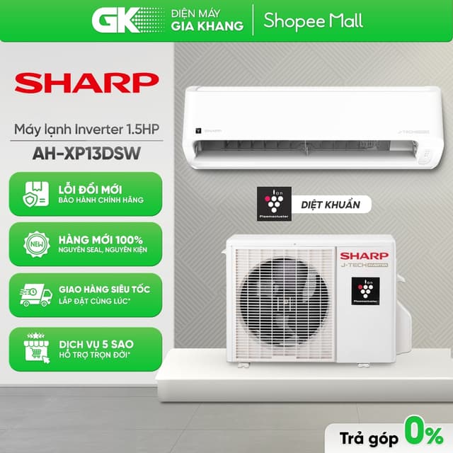 Máy lạnh Sharp Inverter 1.5 HP AH-XP13DSW [Toàn Quốc] - Ảnh 5