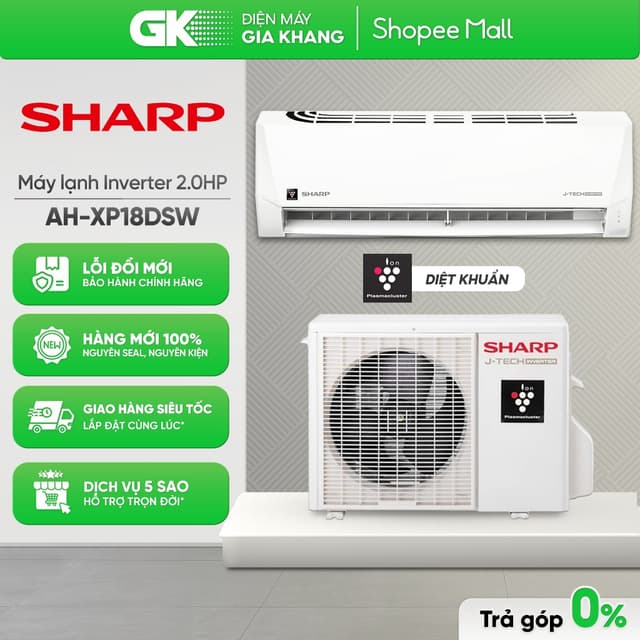 Máy lạnh Sharp Inverter 2 HP AH-XP18DSW [Toàn Quốc] - Ảnh 11