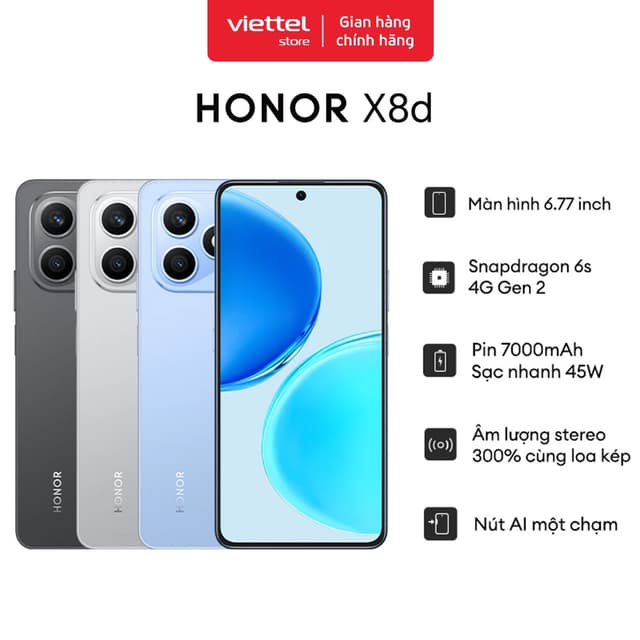 Điện Thoại Honor X8d 8GB +128GB | Màn Hình 6.77" | Camera 108MP | Snapdragon 6s Gen 2 | Pin 7000mAh - Ảnh 9