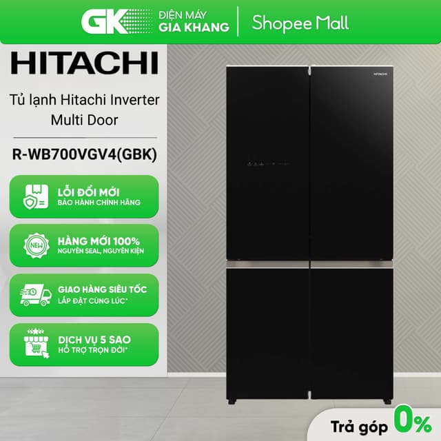 Tủ Lạnh Hitachi Inverter 645 lít R-WB700VGV4(GBK) Multi Door Khử Mùi 3 Lớp - [Freeship HCM] - Ảnh 4