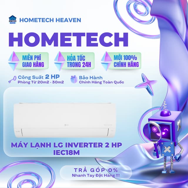 IEC18M2/ IEC24M2 - Máy lạnh LG Inverter 2 HP IEC18M2/ 2.5 HP IEC24M2 Hàng chính hãng - Ảnh 11