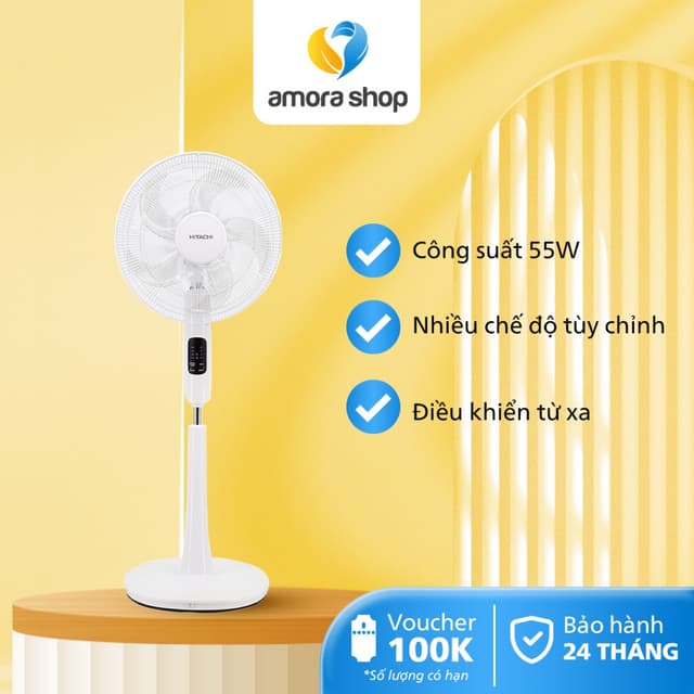Quạt đứng Hitachi LF-A6RCWN - Công suất 55W - Điều khiển từ xa - Bảo hành 24 tháng - Ảnh 7