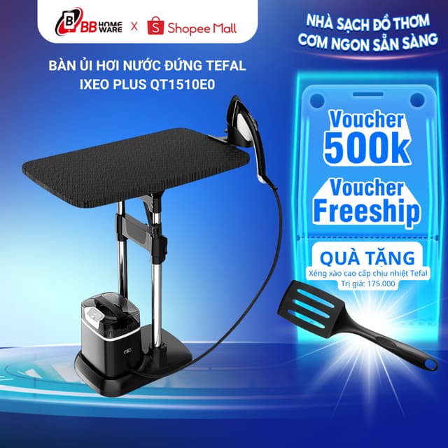 Bàn Ủi Hơi Nước Đứng Tefal IXEO Plus QT1510E0 2980W 1L - Ủi Nhanh Gọn, Công Suất Phun Hơi Mạnh Mẽ - Ảnh 2