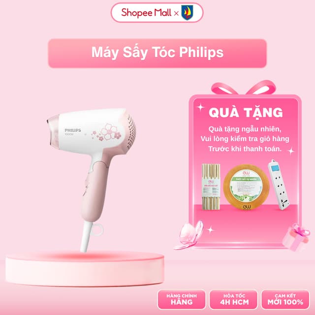 Máy Sấy Tóc Philips HP8108, 1000W (hồng) - Bảo Hành Chính Hãng 24 Tháng - Ảnh 8