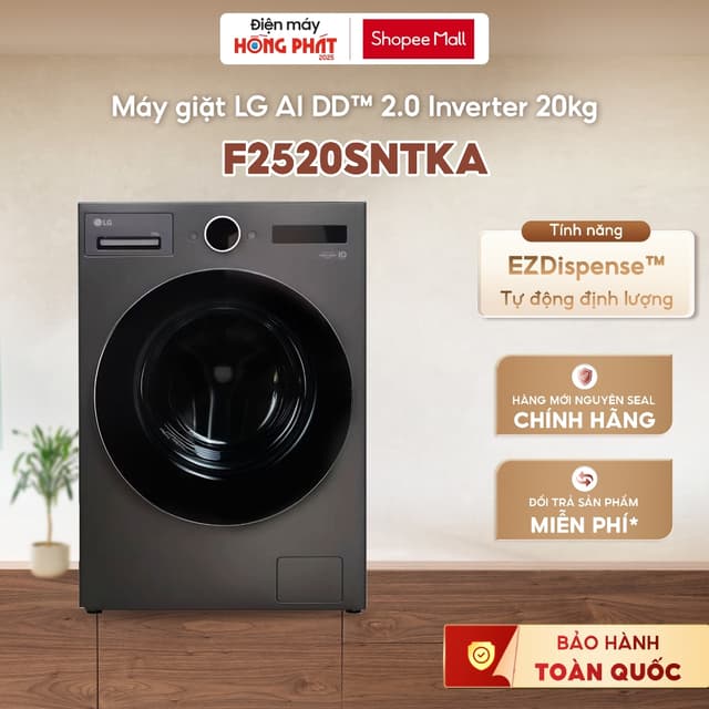 F2520SNTKA 20Kg | F2517SNTG 17Kg - Máy Giặt Lồng Ngang LG AI DD™ Inverter [Giao-Lắp HCM] - Ảnh 12