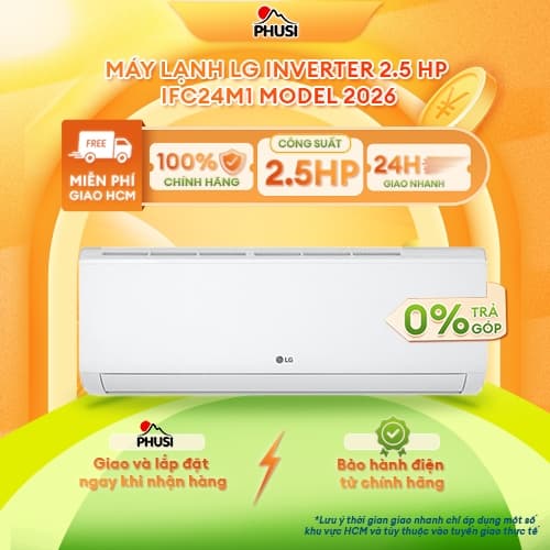 IFC24M1 - [GIAO LẮP HCM] Máy lạnh LG Inverter 2.5 HP IFC24M1 - CHÍNH HÃNG - Ảnh 9