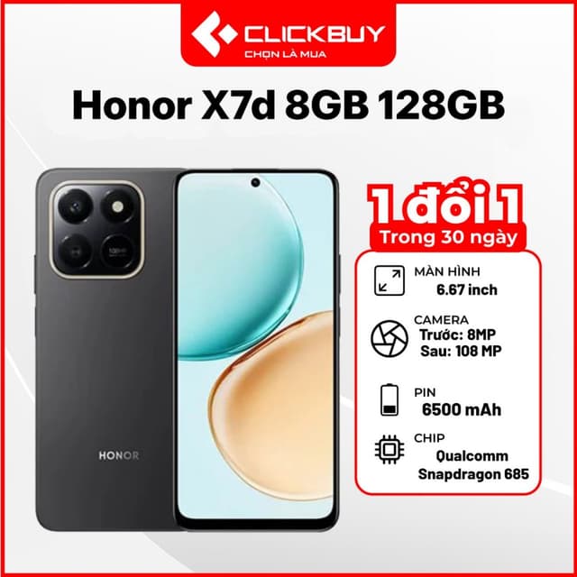 Điện thoại Honor X7d 8GB 128GB chính hãng - Ảnh 7