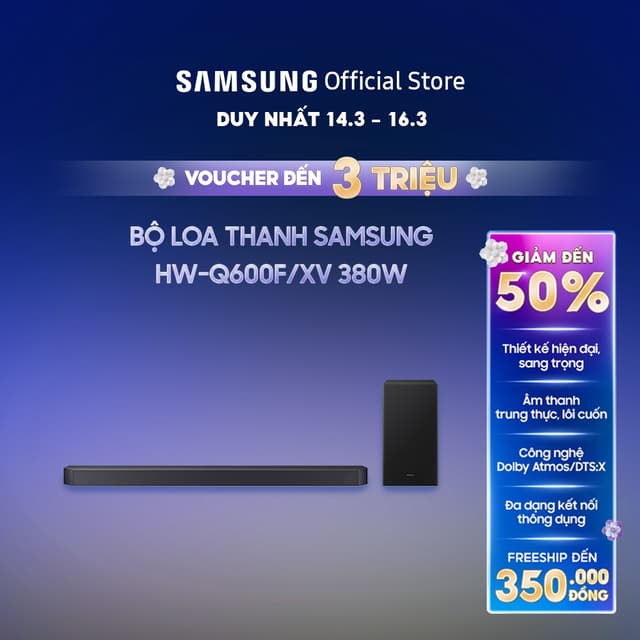 Bộ loa thanh Samsung HW-Q600F/XV 380W - Ảnh 3