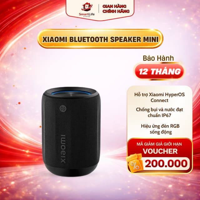 Loa Xiaomi Bluetooth Speaker Mini 6W Đèn LED RGB hàng Quốc Tế chính hãng - Ảnh 4