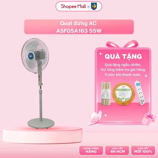 Quạt đứng AC ASF05A163 55W - 3 mức gió - Bảo hành chính hãng 24 tháng [Hỏa tốc HCM] - Ảnh 8