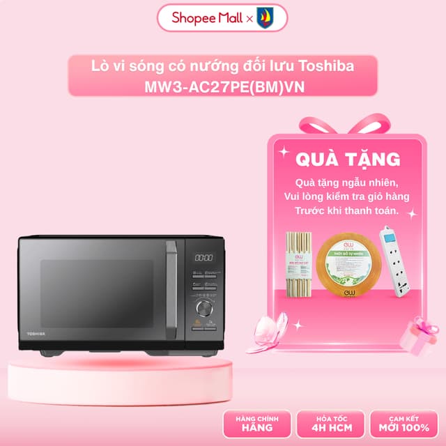 Lò vi sóng mặt gương có nướng đối lưu Toshiba MW3-AC27PE(BM)VN 27 lít - Bảo Hành 1 năm - Ảnh 2
