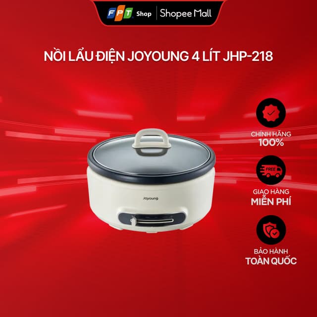 [Chỉ GH tận nơi] Nồi lẩu điện Joyoung 4 lít JHP-218 - Ảnh 1
