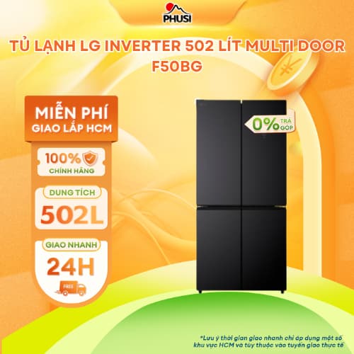 F50BG - [GIAO LẮP HCM] Tủ lạnh LG Inverter 502 lít Multi Door F50BG - CHÍNH HÃNG, MODEL MỚI - Ảnh 4