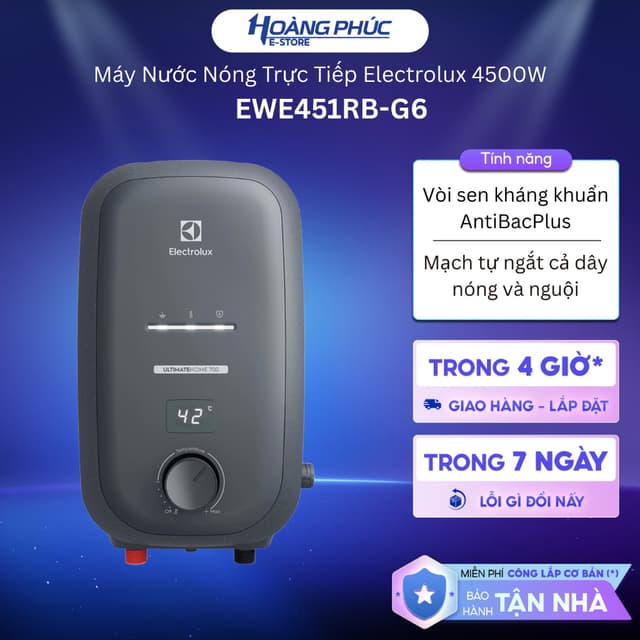 Máy Nước Nóng Trực Tiếp Electrolux 4500W EWE451RB-G6 {Ship HCM 0Đ} - Ảnh 8