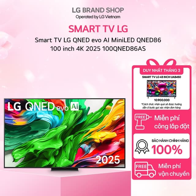 [Chỉ giao miền Nam] 100QNED86AS-TV thông minh LG QNED evo AI MiniLED QNED86 100 inch 4K Smart 2025 - Ảnh 4