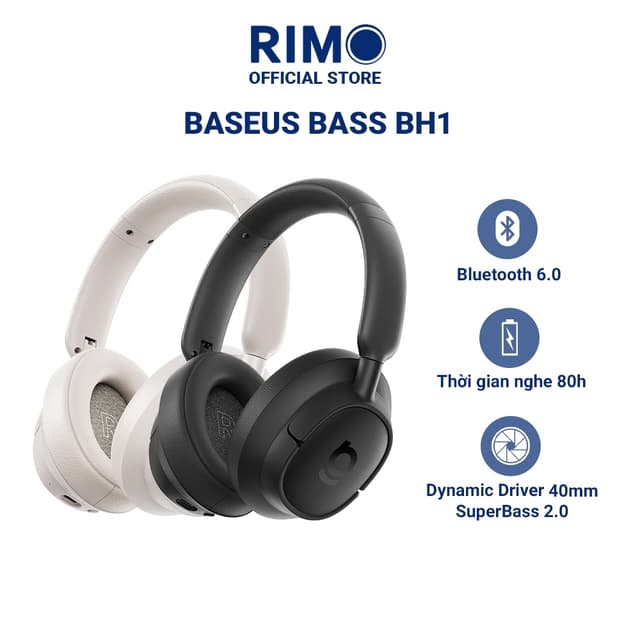 Tai nghe chụp tai Baseus Bass BH1 Bluetooth 6.0, chống ồn ENC, SuperBass 2.0 - Ảnh 12