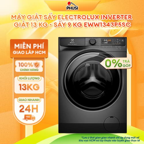 EWW1343P5SC [GIAO HÀNG MIỄN PHÍ HCM] Máy giặt sấy Electrolux UltimateCare 500 Inverter 13 kg - CHÍNH HÃNG - Ảnh 2