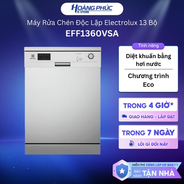 Máy Rửa Chén Độc Lập Electrolux 13 Bộ EFF1360VSA  {Ship HCM 0Đ} - Ảnh 8
