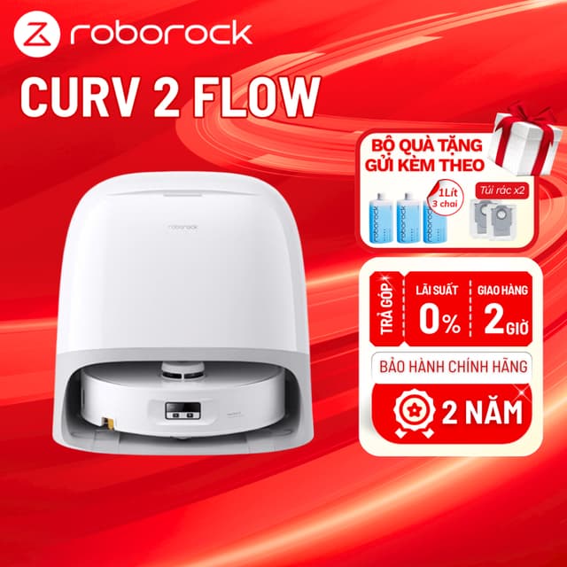 [Quà Kèm Theo] Roborock Qrevo Curv 2 Flow - Robot Hút Bụi Lau Nhà Roborock - Bản Quốc Tế - Bảo hành 24 tháng - Ảnh 5