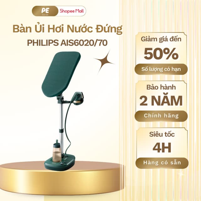 Bàn Ủi Hơi Nước Đứng PHILIPS AIS6020/70 | 1800W | Hàng Chính Hãng, Bảo Hành 2 Năm - Ảnh 4