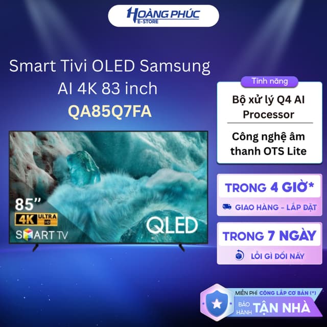 Smart Tivi QLED Samsung AI 4K 85 inch QA85Q7FA {Ship HCM 0Đ} - Ảnh 10