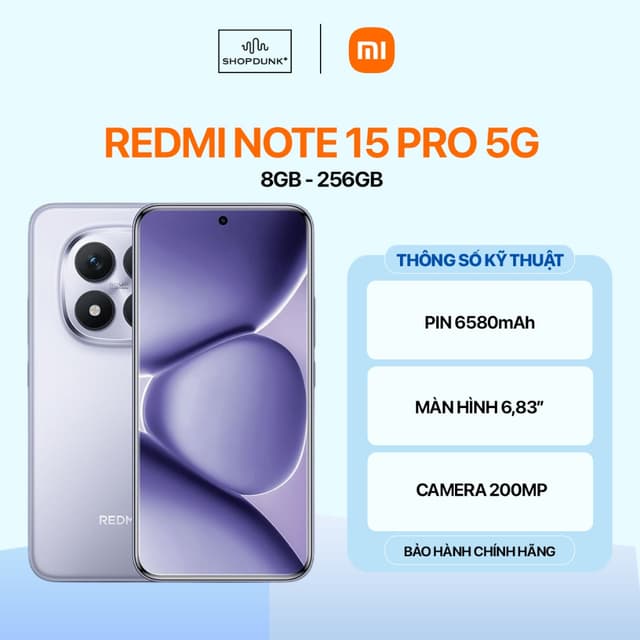 Điện Thoại Xiaomi Redmi Note 15 Pro 5G 8GB 256GB Chính Hãng - Ảnh 4