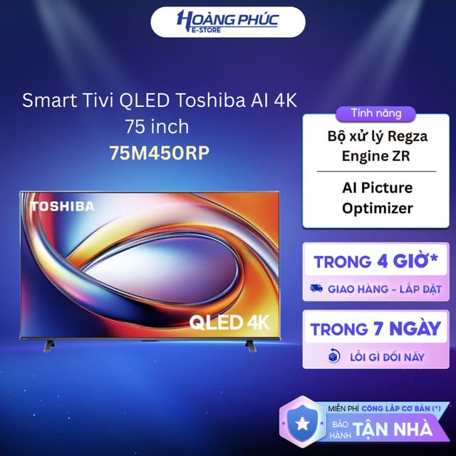 Smart Tivi QLED Toshiba AI 4K 75 inch 75M450RP {Ship HCM 0Đ} - Ảnh 11