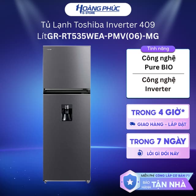 GR-RT535WEA-PMV(06)-MG Tủ Lạnh Toshiba Inverter 409 Lít {Ship HCM 0Đ} - Ảnh 8