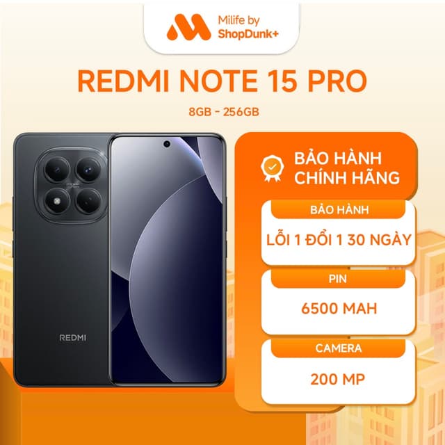 Điện Thoại Xiaomi Redmi Note 15 Pro 8GB 256GB Chính Hãng BH 18 Tháng - Ảnh 2