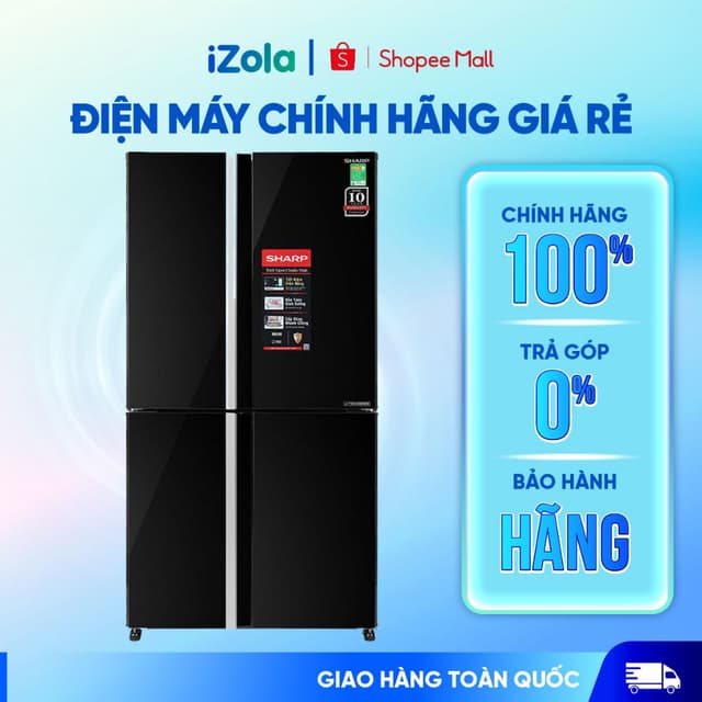SJ-FX610V-MK - Tủ lạnh Sharp Inverter 525 lít Multi Door SJ-FX610V-MK - Hàng chính hãng - Ảnh 7