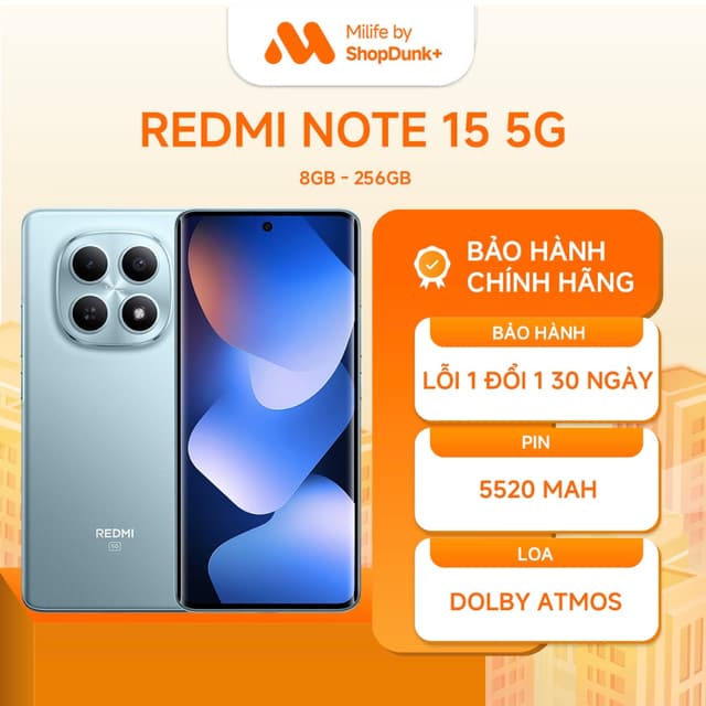 Điện Thoại Xiaomi Redmi Note 15 5G 8GB 256GB Chính Hãng BH 18 Tháng - Ảnh 9