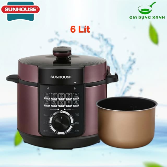 Nồi Áp Suất Điện SUNHOUSE SHD1657 6 LÍT Hàng chính hãng - Ảnh 11