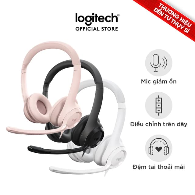 [Livestream] Tai nghe có dây Logitech H390 - Mic giảm ồn, quai đeo, chụp tai có đệm, kết nối USB-A - Ảnh 4
