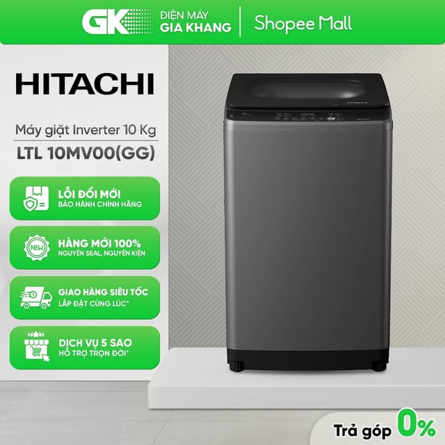 LTL 10MV00(GG) - Máy giặt Hitachi Inverter 10 Kg LTL 10MV00 GG [Toàn Quốc] - Ảnh 12