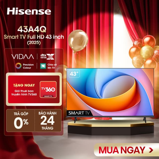 Smart Tivi Hisense 43 inch FHD 43A4Q Giao hàng toàn quốc, Bảo hành 2 năm - Ảnh 9