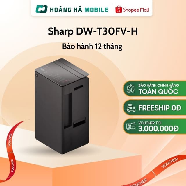 Máy hút ẩm kết hợp lọc không khí Sharp DW-T30FV-H (77m2/30 lít)  - Chính hãng - Ảnh 6