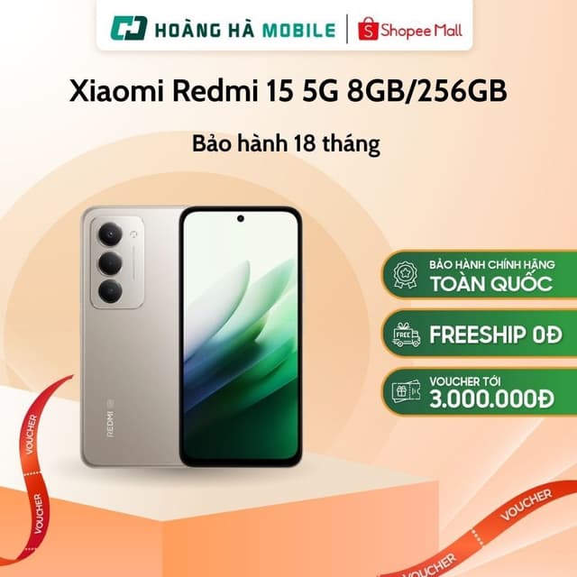 (Livestream Độc Quyền) Điện thoại Xiaomi Redmi 15 5G 8GB/256GB Hỗ trợ NFC - Chính hãng - Ảnh 4
