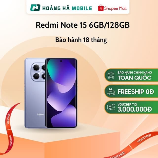 (Livestream) Điện thoại Xiaomi Redmi Note 15 6GB/128GB - Bảo hành chính hãng - Ảnh 9