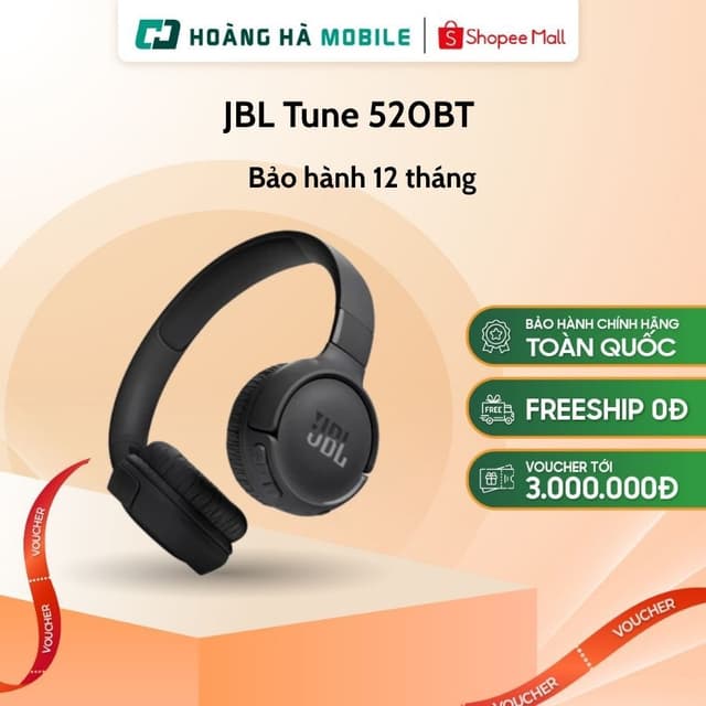 Tai nghe Bluetooth chụp tai JBL Tune 520BT - Chính Hãng - Ảnh 11