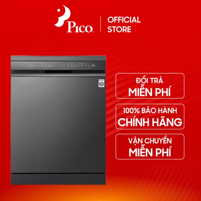 Máy rửa chén bát độc lập TrueSteam™ LG LDT14BLA4 rửa 14 bộ - Ảnh 7